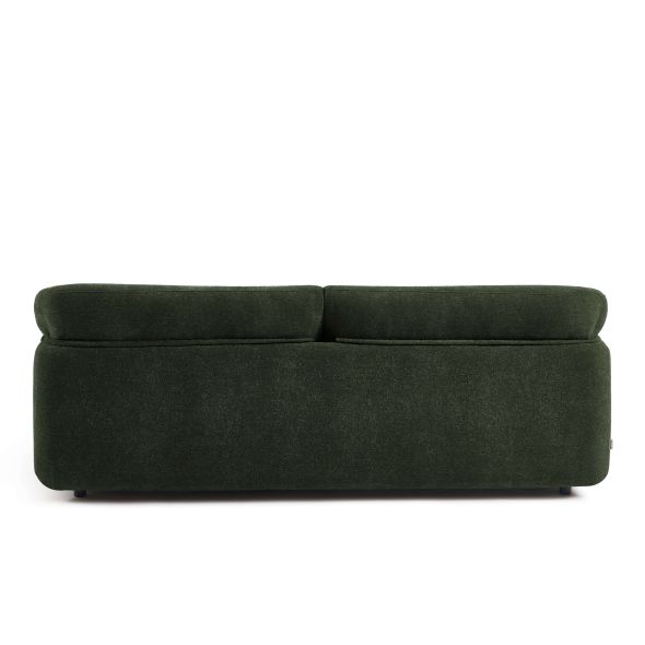 Canapé KURLY 3 places tissu chenille tramé vert