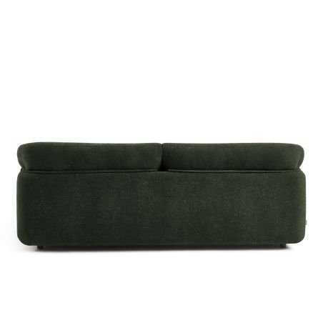Canapé KURLY 3 places tissu chenille tramé vert