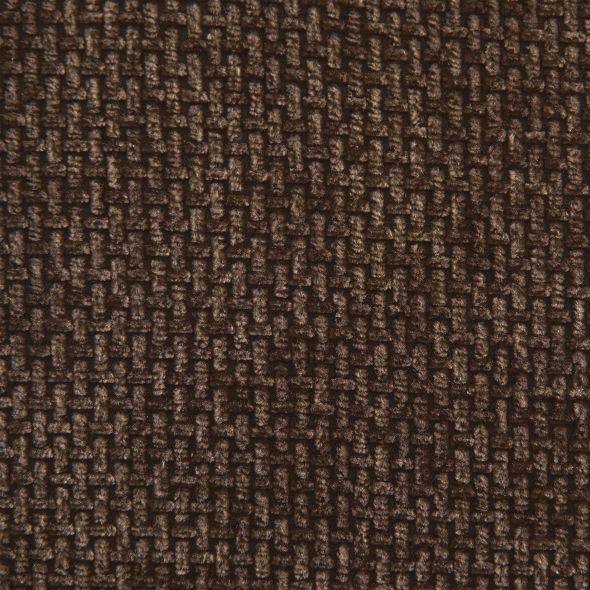 Lot de 4 chaises CIARA bouclette marron et pieds métal noir
