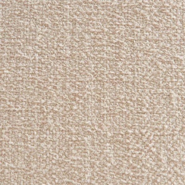 Lot de 6 chaises CIARA bouclette beige et pieds métal noir