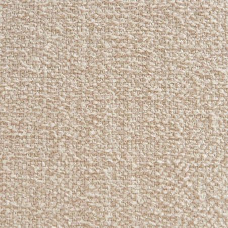 Lot de 6 chaises CIARA bouclette beige et pieds métal noir