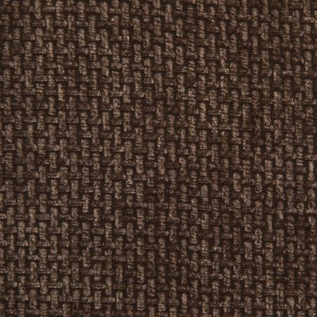 Lot de 6 chaises CIARA bouclette marron et pieds métal noir