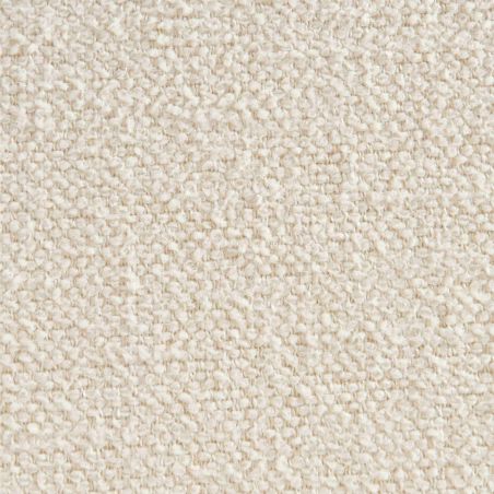 Lot de 6 chaises CIARA bouclette écrue et pieds métal noir