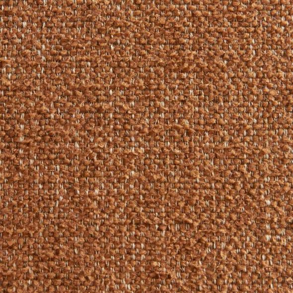 Lot de 6 chaises CIARA bouclette terracotta et pieds métal noir