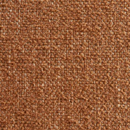 Lot de 6 chaises CIARA bouclette terracotta et pieds métal noir