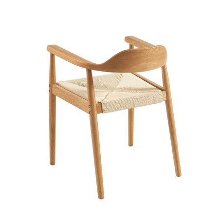 Lot de 4 chaises MARTIE chêne massif et corde