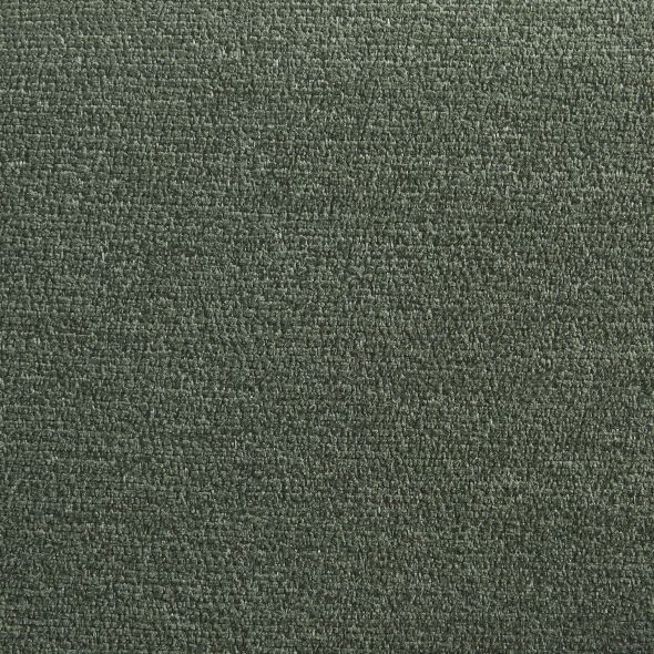 Lot de 6 chaises CASSIE tissu chenille vert et pieds métal noir