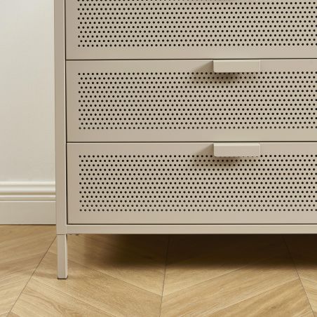 Commode PANTONE 4 tiroirs métal taupe 80cm