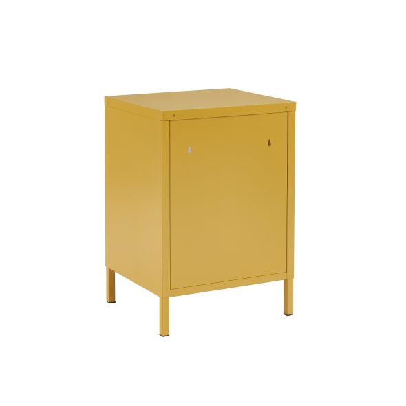 Table de chevet PANTONE métal jaune moutarde