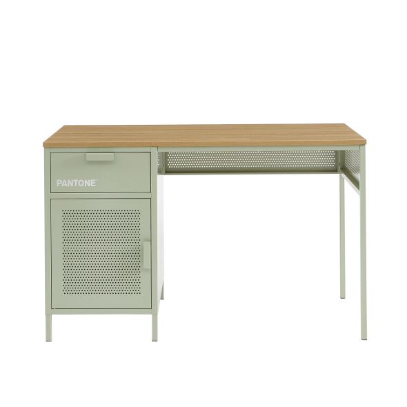 Bureau PANTONE métal vert amande 120cm