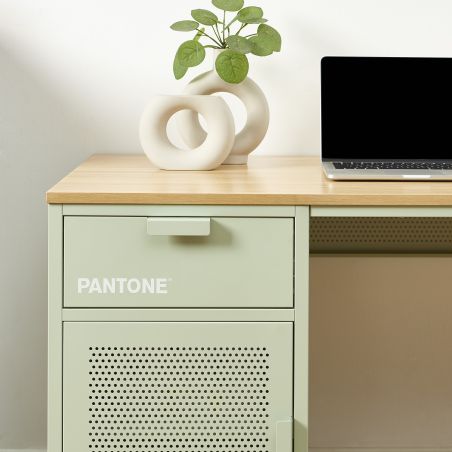 Bureau PANTONE métal vert amande 120cm