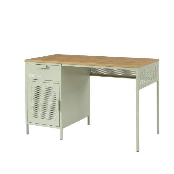 Bureau PANTONE métal vert amande 120cm