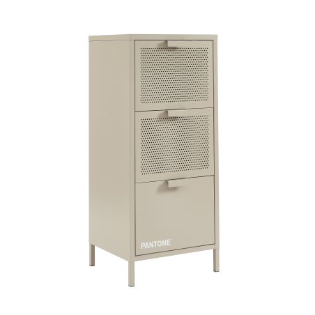 Caisson de bureau PANTONE métal taupe 3 tiroirs h105cm