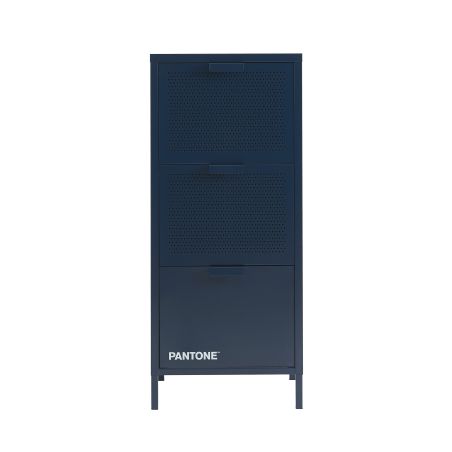 Caisson de bureau PANTONE métal bleu nuit 3 tiroirs h105cm
