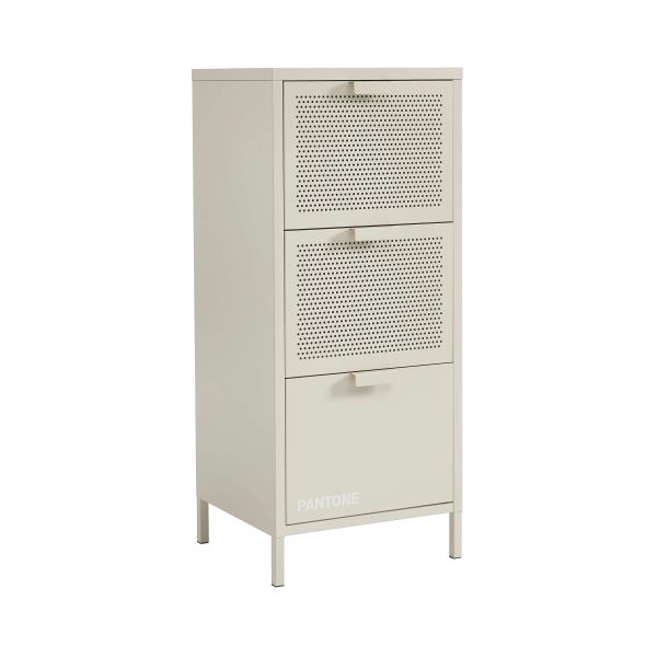 Caisson de bureau PANTONE métal beige sable 3 tiroirs h105cm