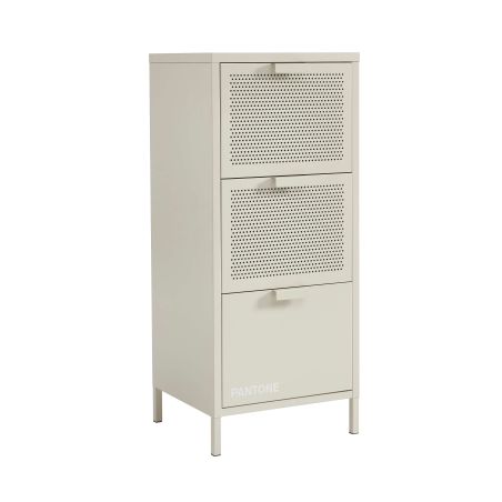 Caisson de bureau PANTONE métal beige sable 3 tiroirs h105cm