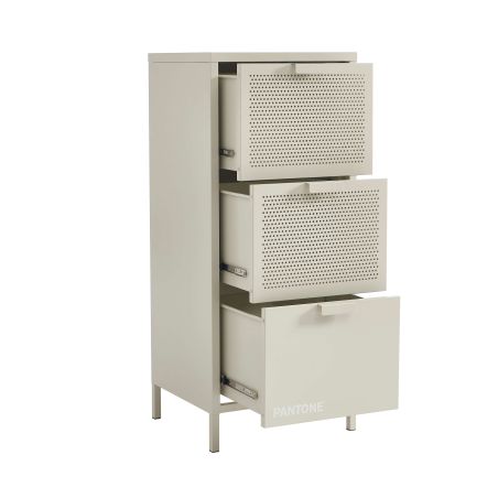 Caisson de bureau PANTONE métal beige sable 3 tiroirs h105cm