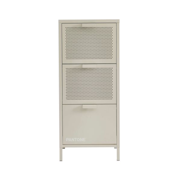 Caisson de bureau PANTONE métal beige sable 3 tiroirs h105cm