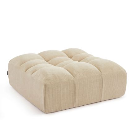 Canapé modulable JANIS 5 places velours beige