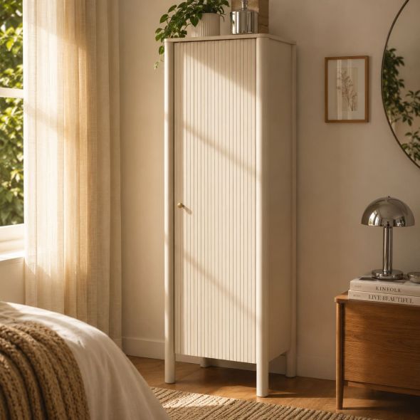 Armoire CLEO laqué beige 1 porte