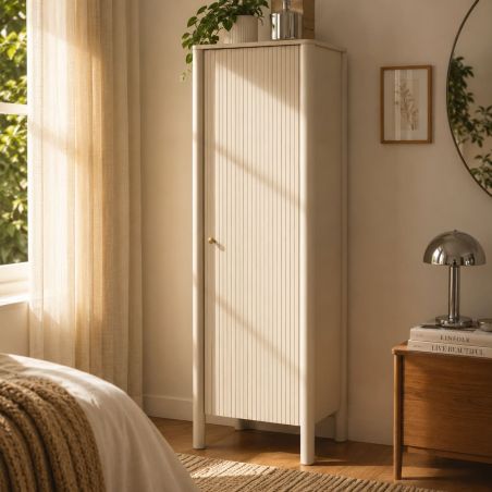 Armoire CLEO laqué beige 1 porte