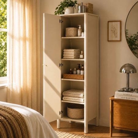 Armoire CLEO laqué beige 1 porte
