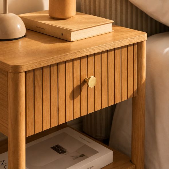 Table de chevet CLEO placage chêne