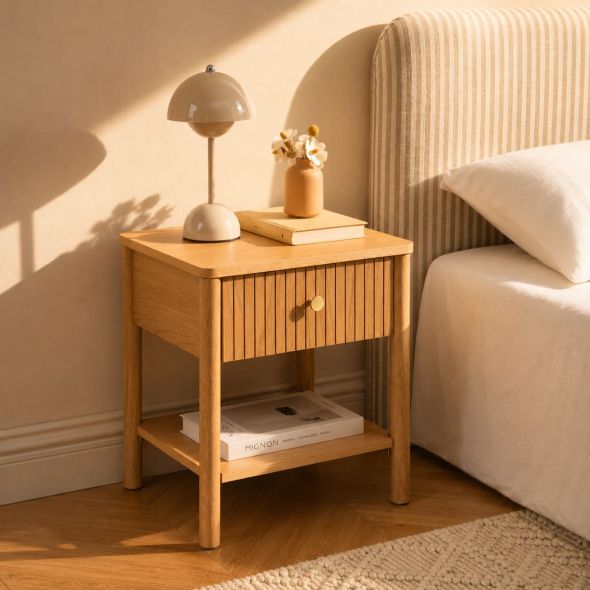 Table de chevet CLEO placage chêne