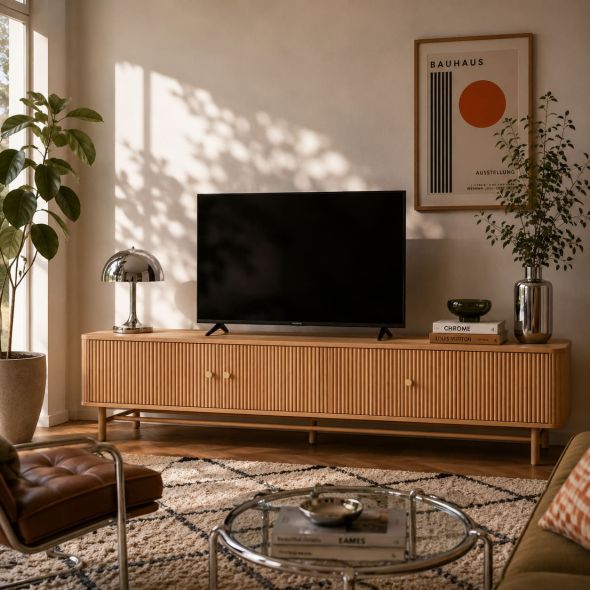 Meuble TV SKANSEN chêne 180 cm