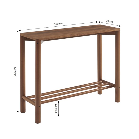 Console LYA effet noyer