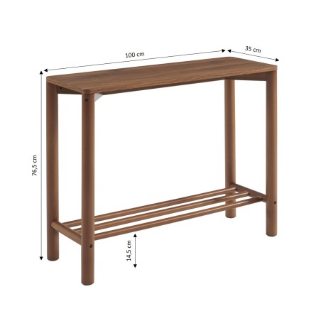 Console LYA effet noyer