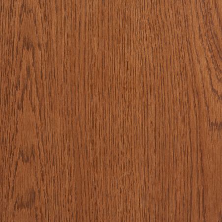Table de séjour extensible MOON ronde placage chêne couleur noyer 120-200cm
