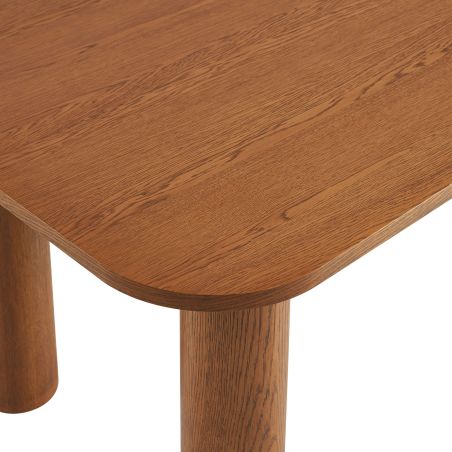 Table de séjour UKAA placage chêne couleur noyer 200cm