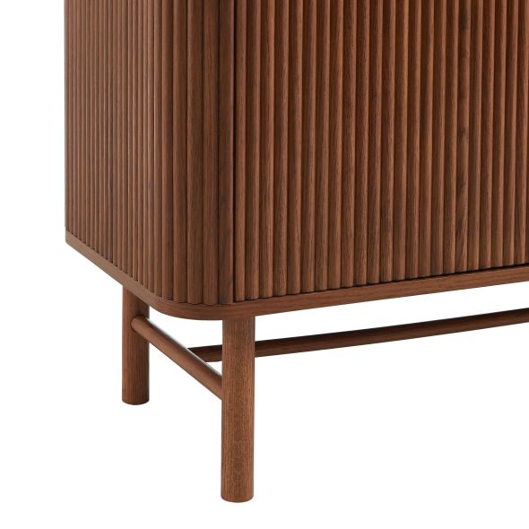 Buffet SKANSEN placage chêne teinté noyer 160cm