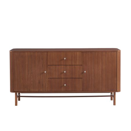 Buffet SKANSEN placage chêne teinté noyer 160cm
