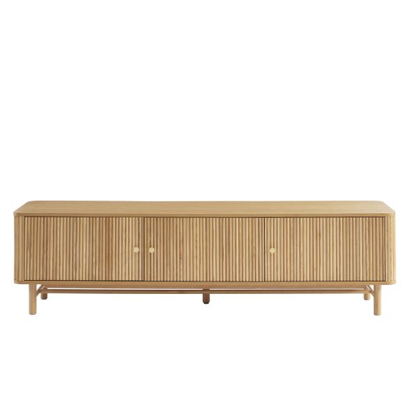 Meuble TV SKANSEN placage chêne 180 cm