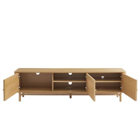 Meuble TV SKANSEN placage chêne 180 cm