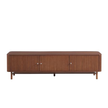 Meuble TV SKANSEN placage chêne teinté noyer 180 cm