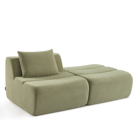 Chauffeuse PANTONE 1 place tissu vert amande