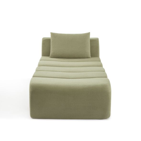 Chauffeuse PANTONE 1 place tissu vert amande