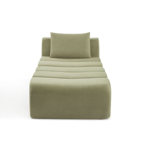 Chauffeuse PANTONE 1 place tissu vert amande