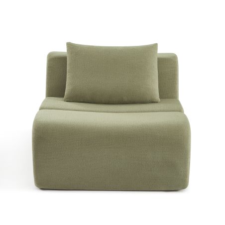 Chauffeuse PANTONE 1 place tissu vert amande
