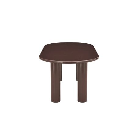 Table de séjour NORI laquée brillante marron chocolat 200cm