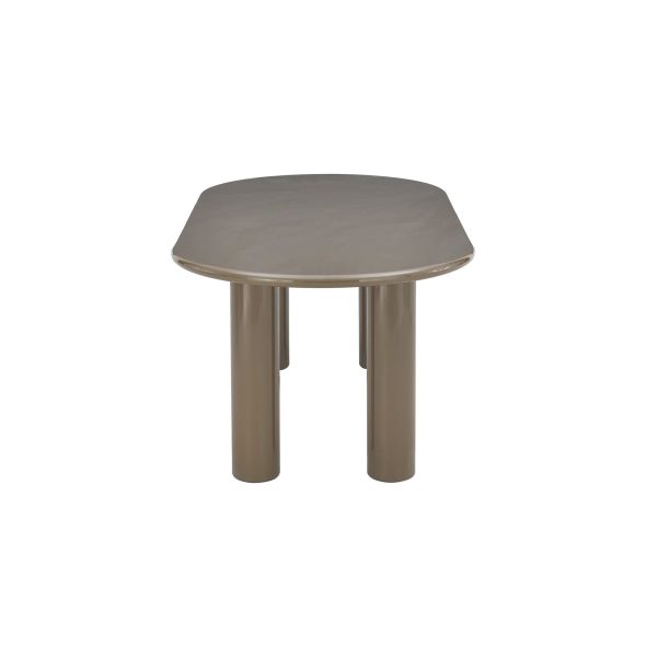 Table de séjour NORI laquée brillante vert sepia 200cm