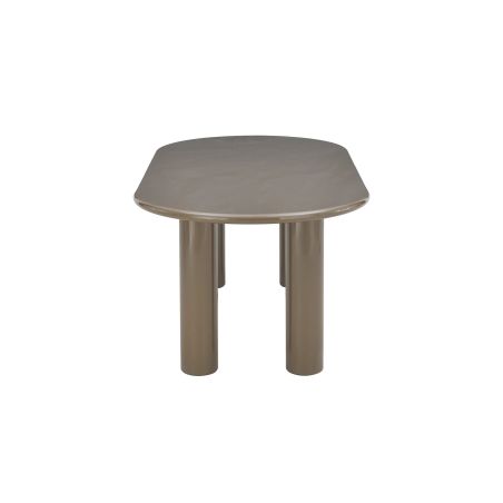 Table de séjour NORI laquée brillante vert sepia 200cm