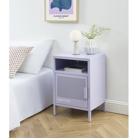 Table de chevet PANTONE métal lilas 40cm
