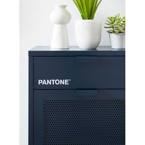 Meuble à chaussures PANTONE métal bleu nuit