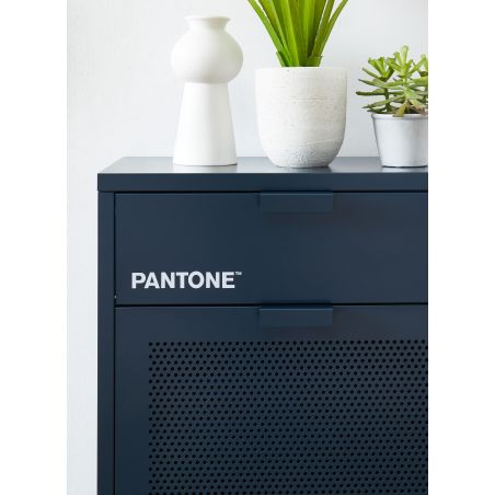 Meuble à chaussures PANTONE métal bleu nuit