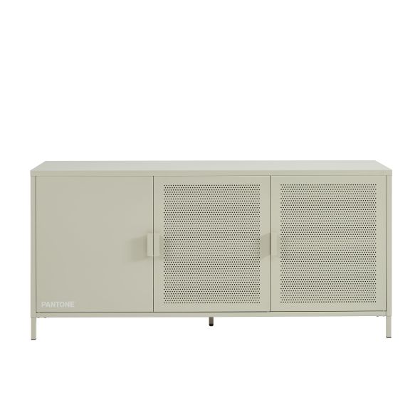 Buffet PANTONE 3 portes métal beige sable 160cm