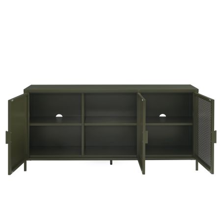 Buffet PANTONE 3 portes métal vert olive 160cm
